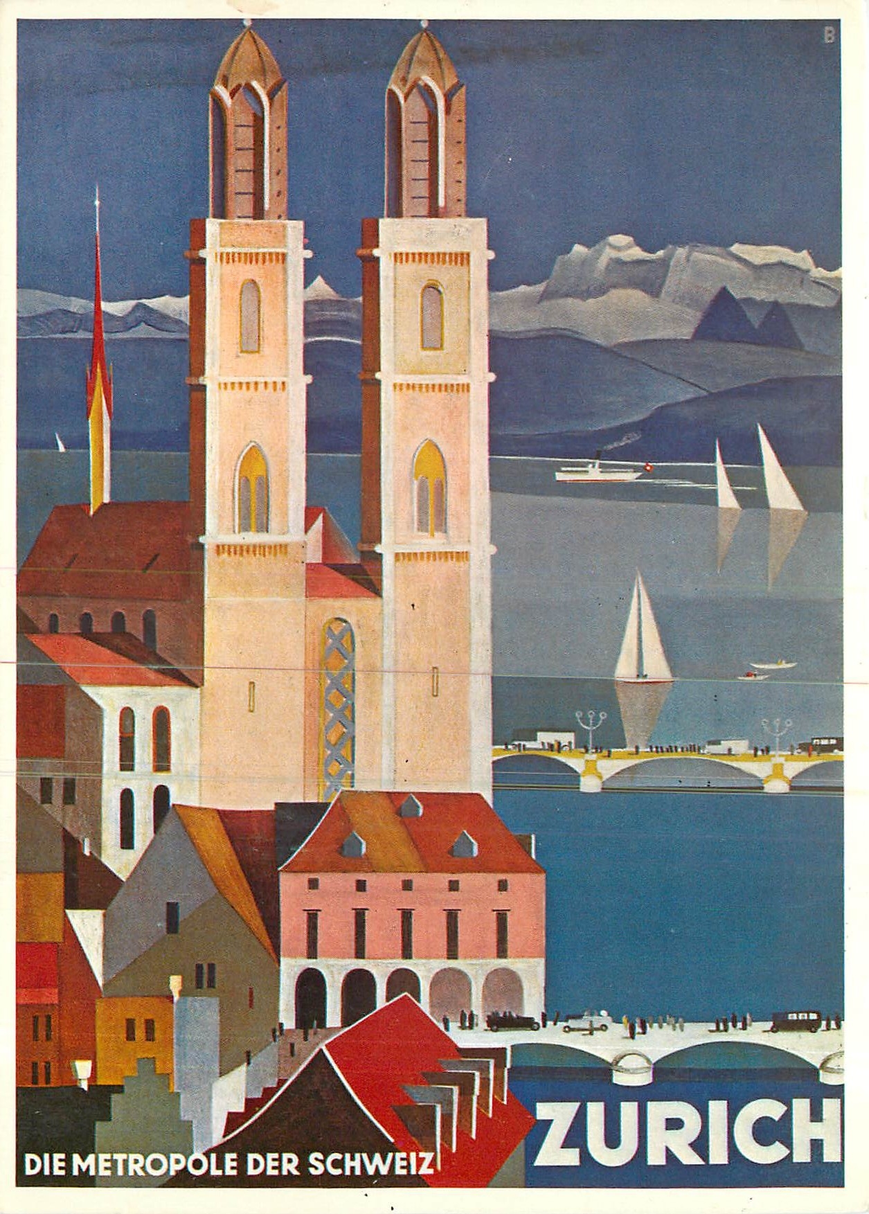 CPM Die Metropole der Schweiz Zurich Otto Baumberger