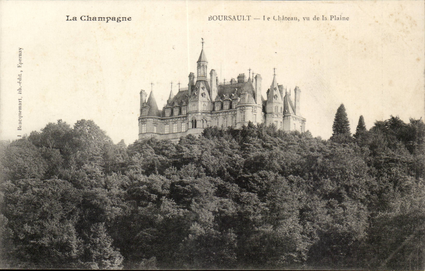 Boursault CPA the castle seen of the plain