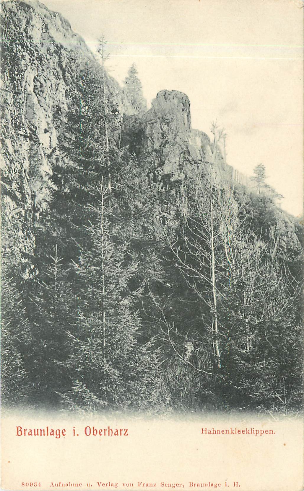CPA Braunlage Oberharz Hahnenkleeklippen