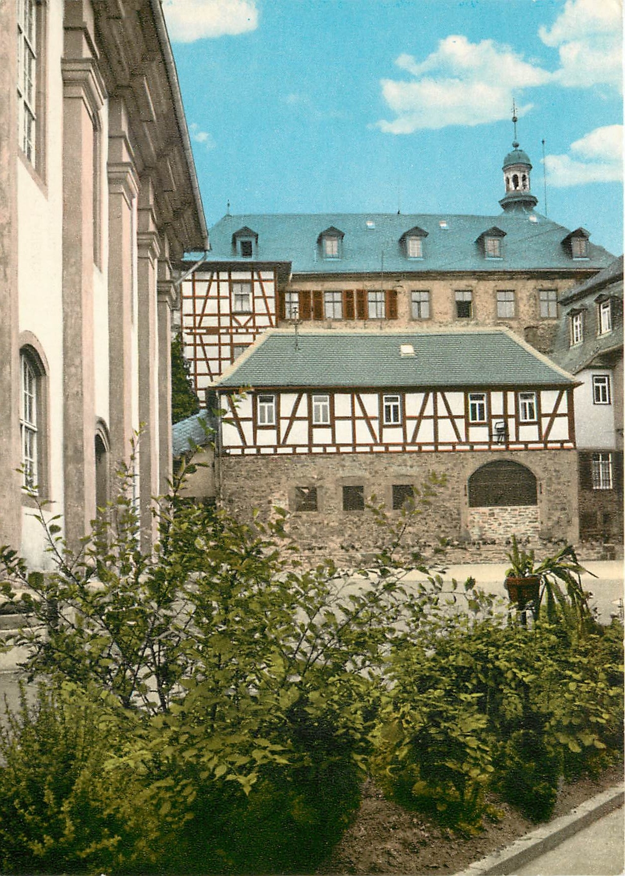 CPM Luftkurort Laubach Partie an Stadtkirche u Schloss