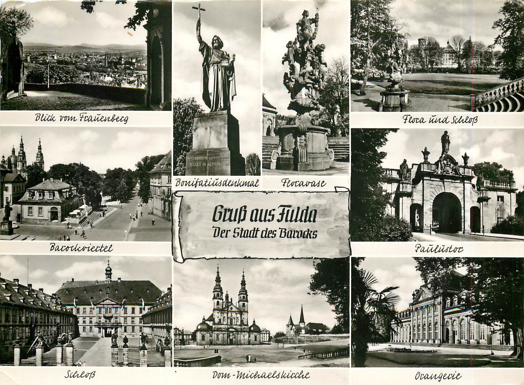 CPM Gruss aus Fulda der Stadt des Barocks