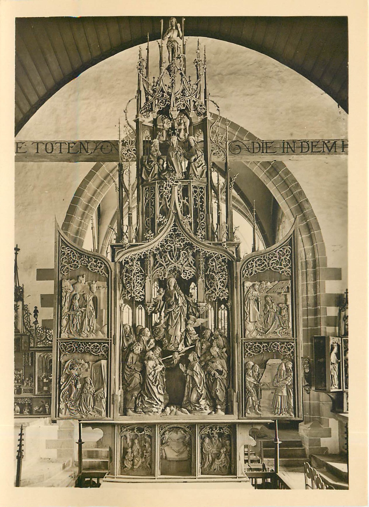 CPM Marienaltar von Tilman Riemenschneider Herrgottskirche Cregliagen a Tauber Aufnahme Georg Schatf