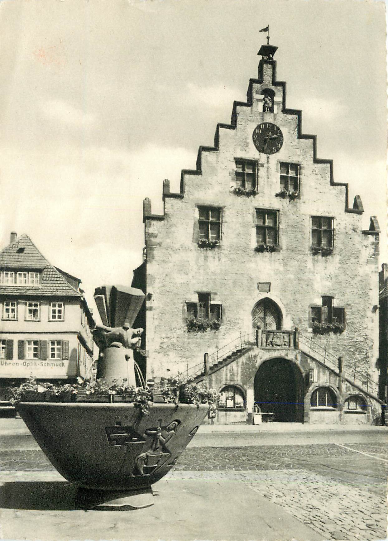 CPM Karlstadt am Main Rathaus und Rudolf Giauber Brunnen