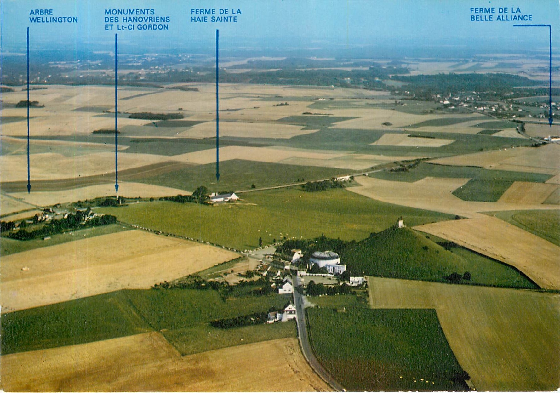 CPM Waterloo Vue aerienne Champ de bataille Slagveld