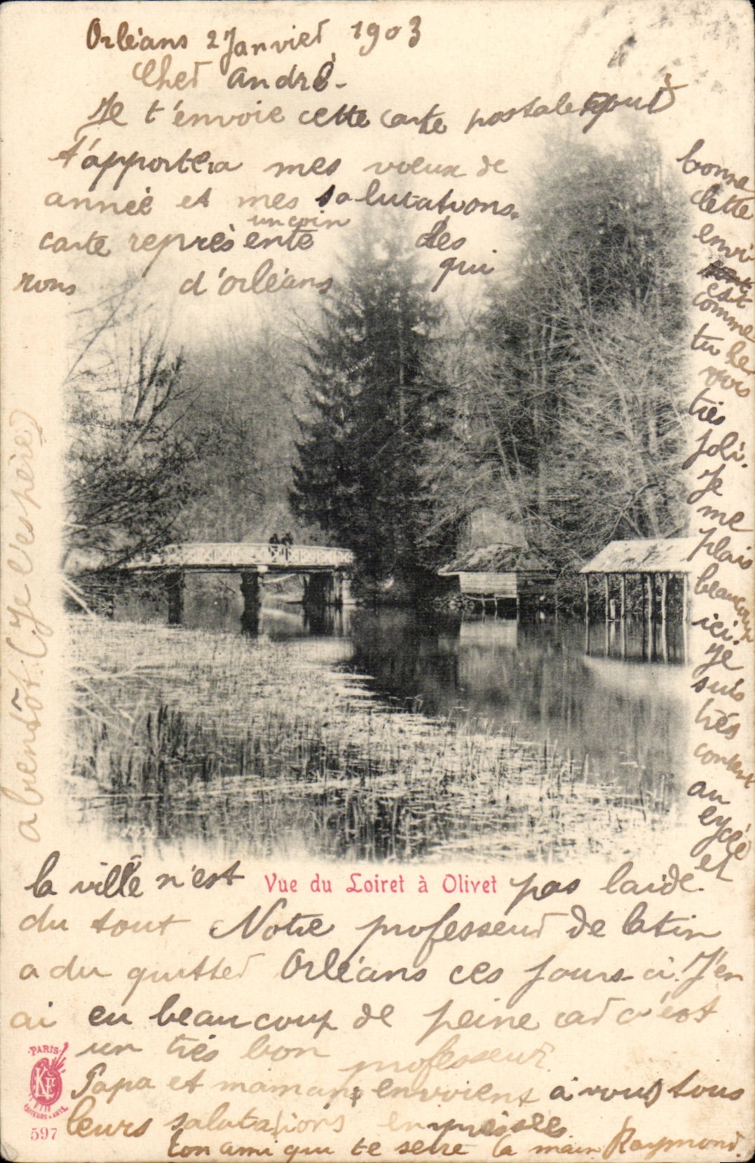 CPA Vue of the loiret has Olivet