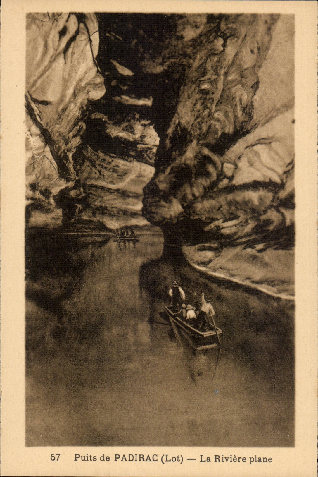 Padirac CPA the well the plane river