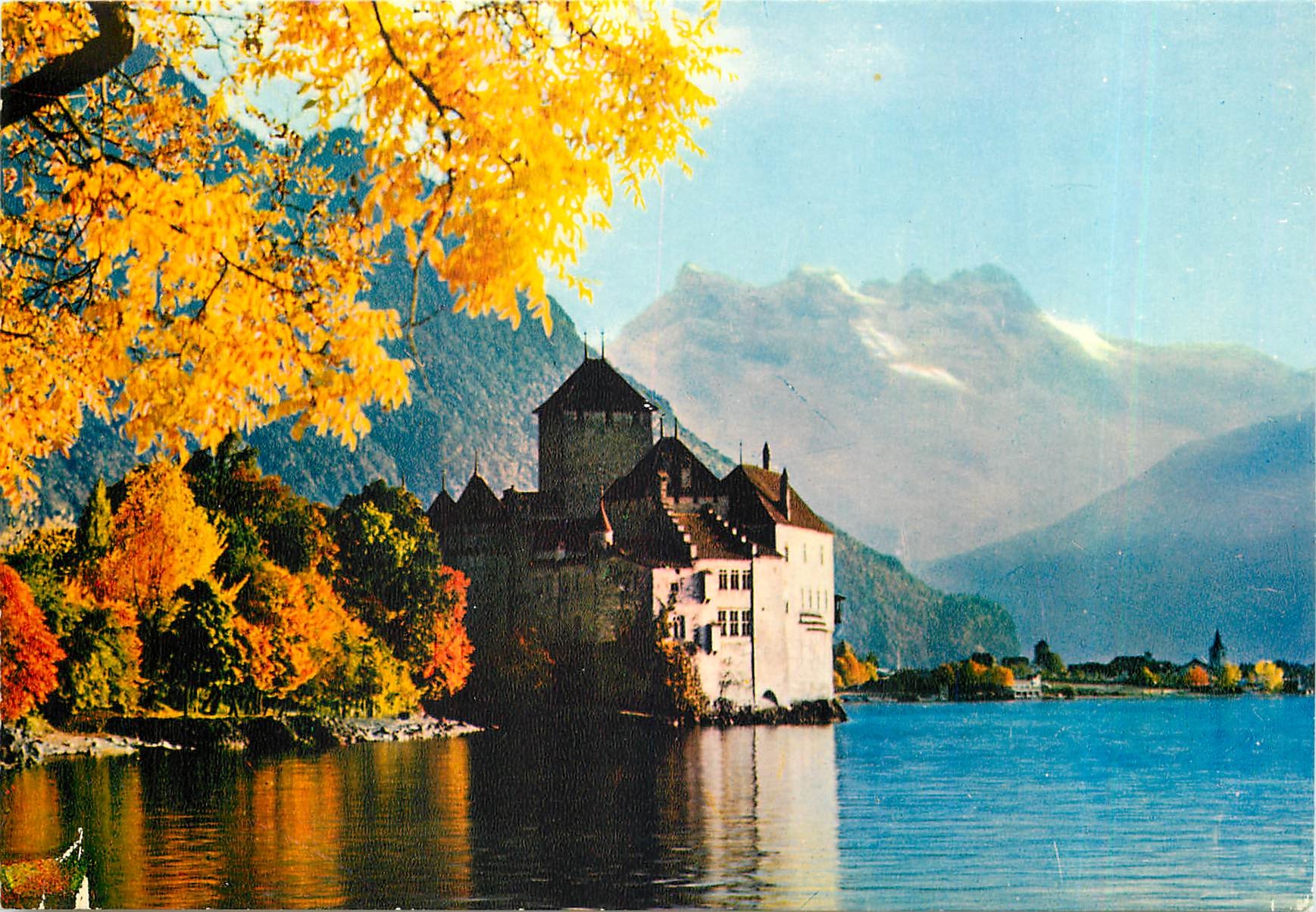 CPM Lac Leman Le chateau de Chillon et les dents du Midi
