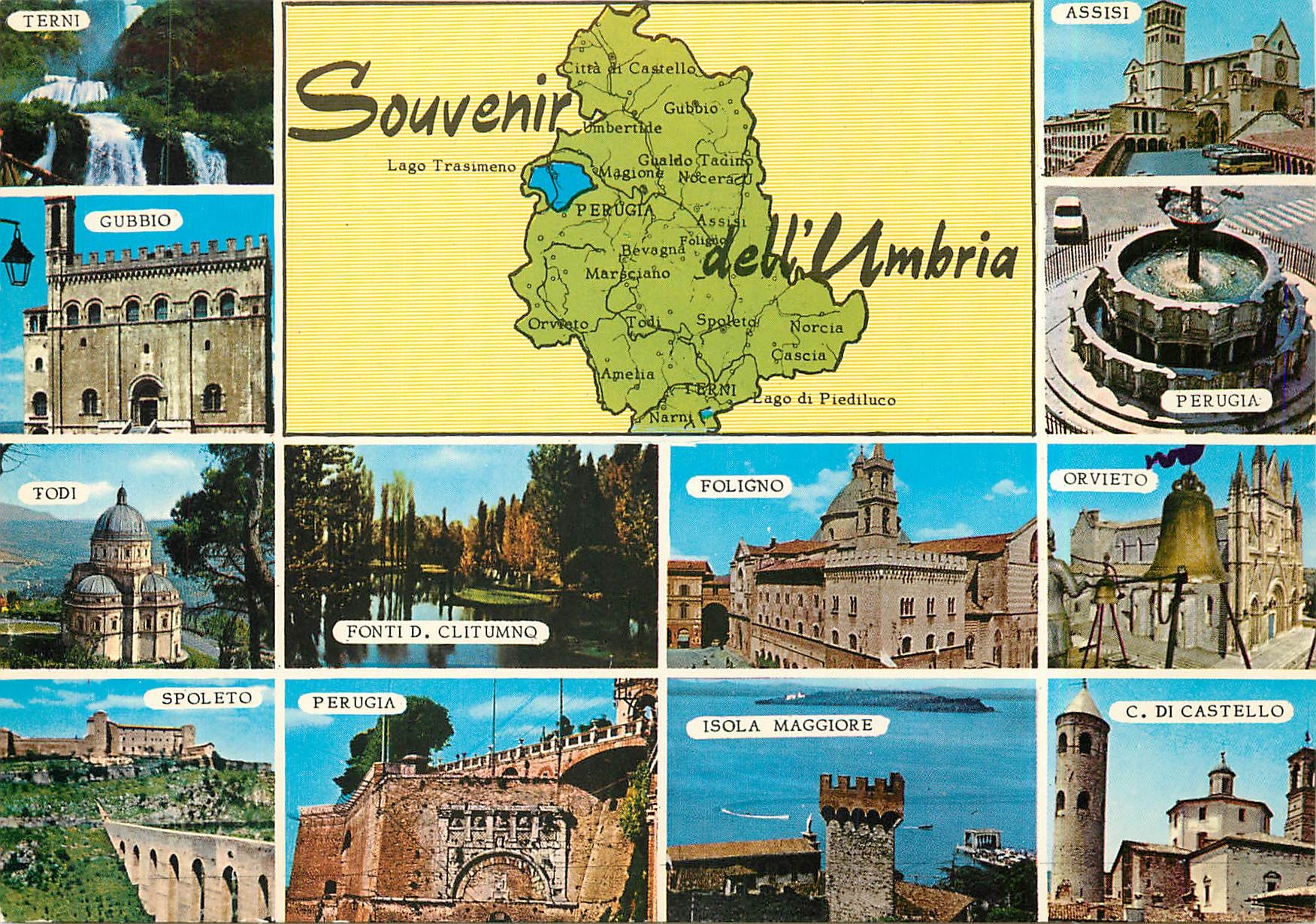 CPM Souvenir dell Umbria
