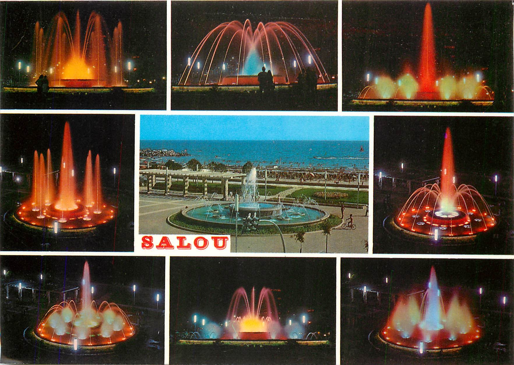 CPM Costa Dorada Tarragona Salou Fontaine Lumineuse