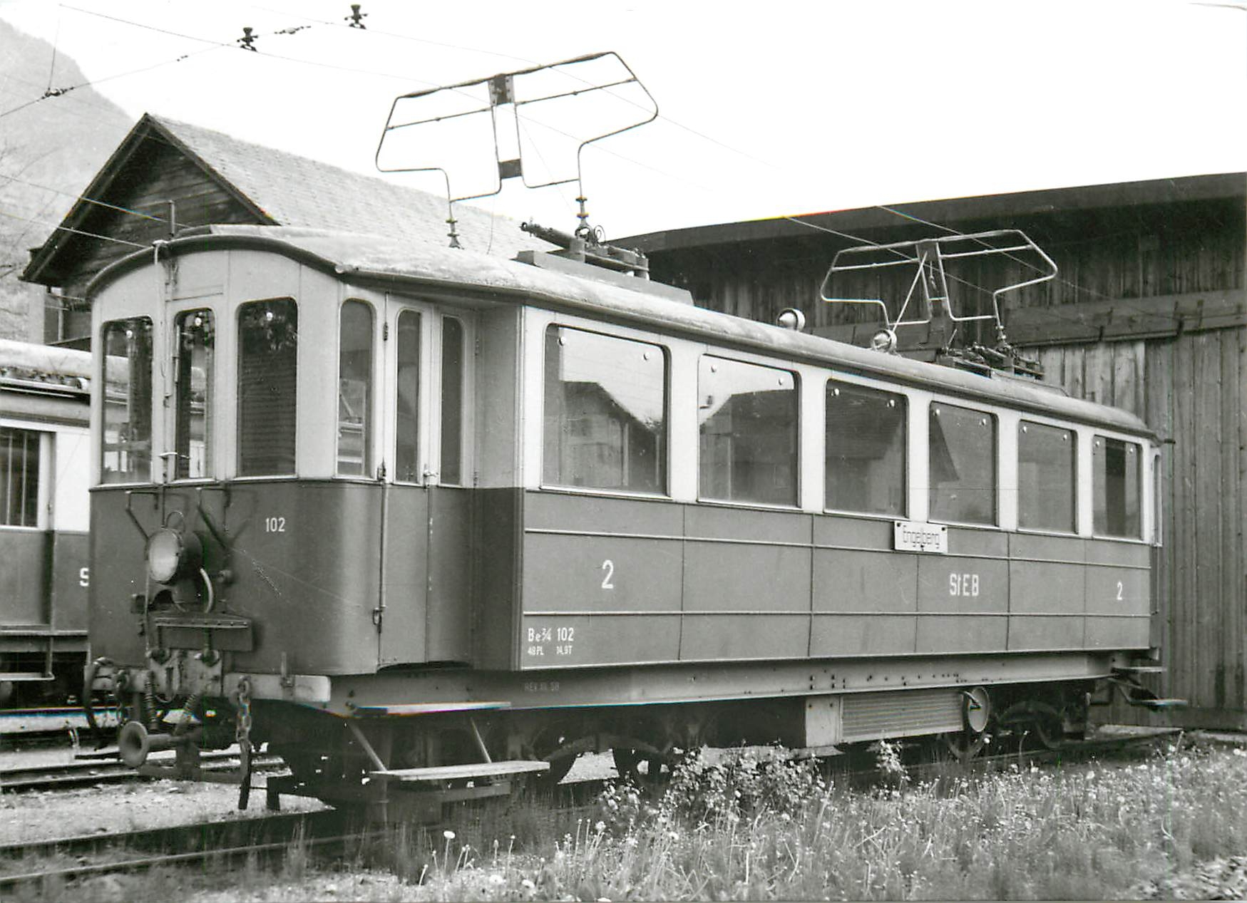 CPM Automotrice ABe 2/4 102 a Stansstad Mai 1962