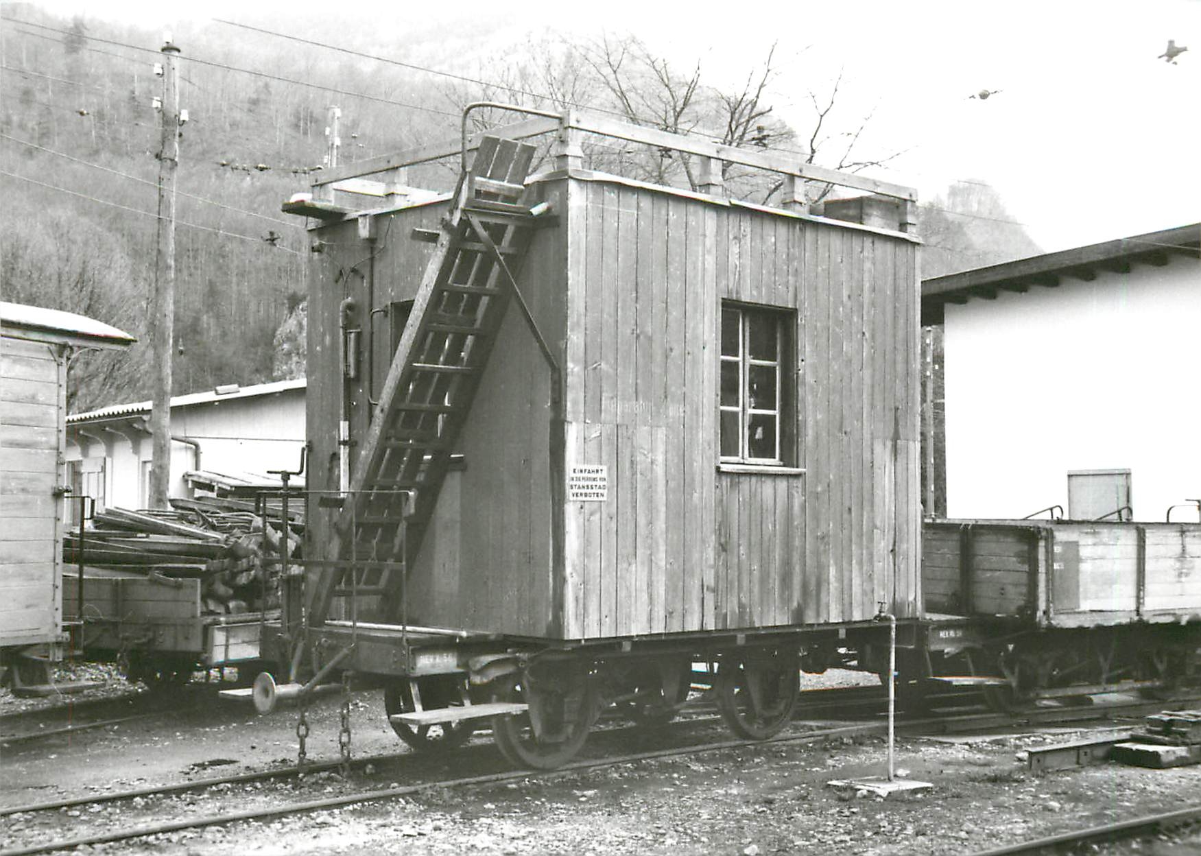 CPM Wagon de service au depot de Stansstad 17.09.1961