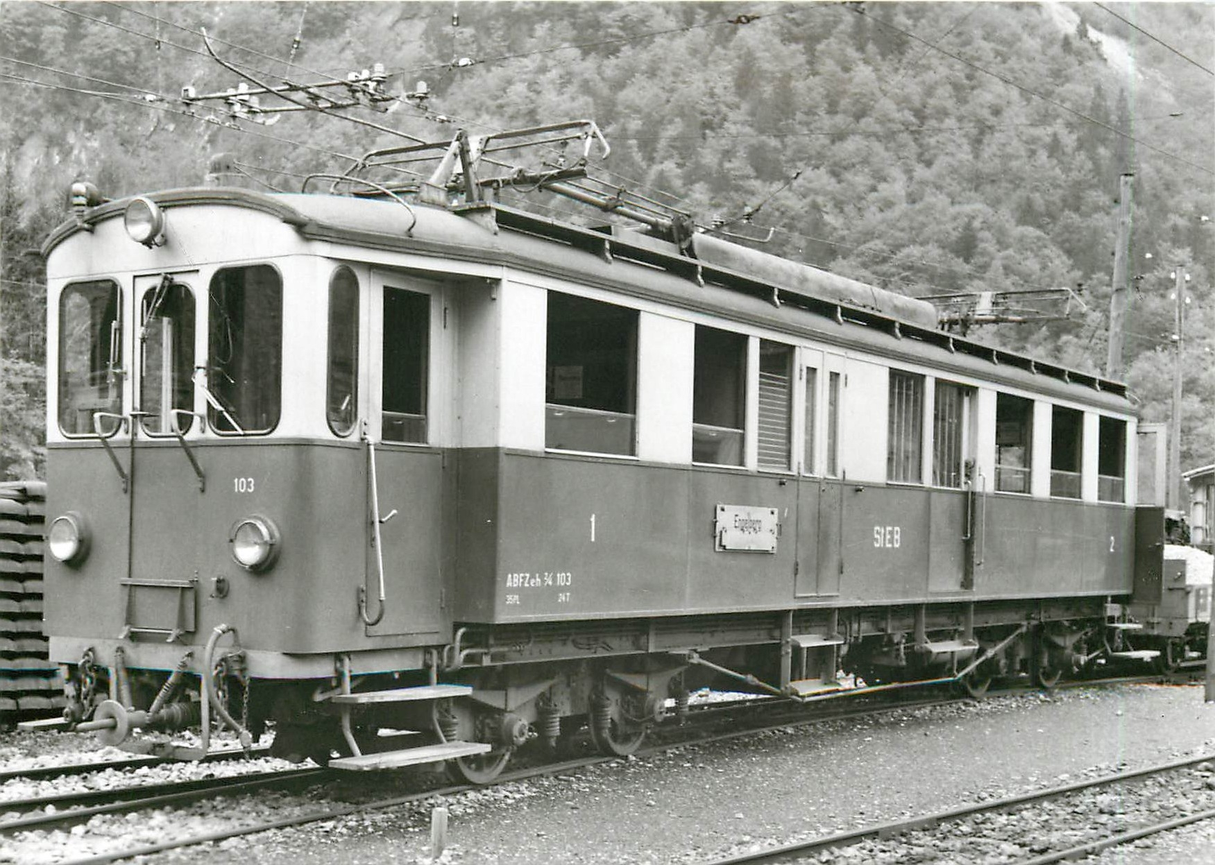 CPM Automotrice a cremaillere ABFZeh 103 a Obermatt Mai 1962