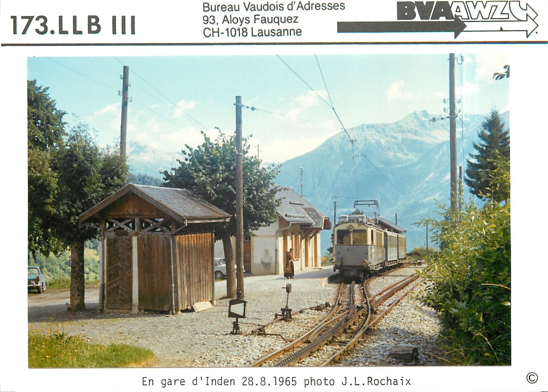 CPM En gare d'Inden 28.8.1965