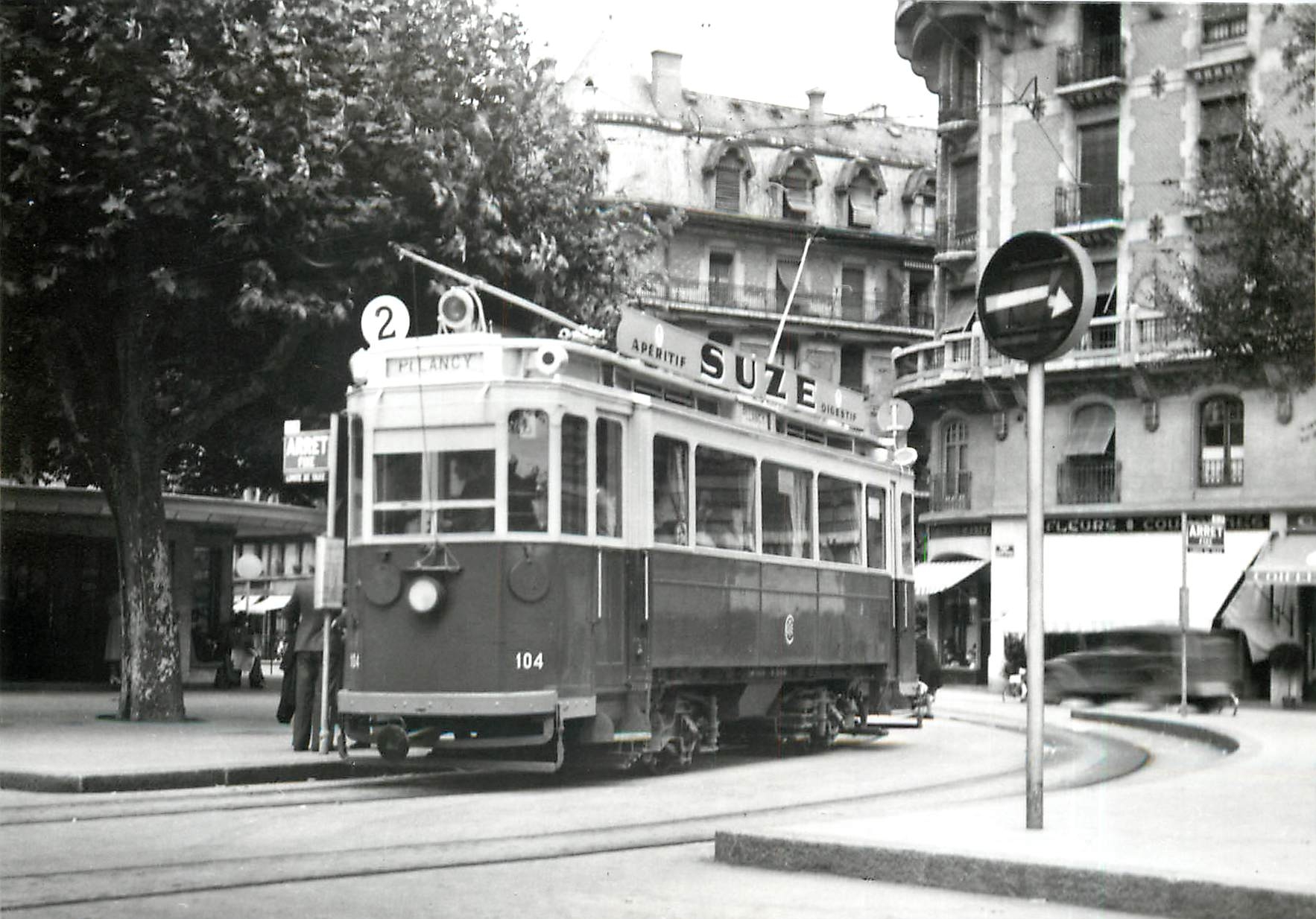 CPM Geneve Eaux-Vives Ce 2/2 104 pour Petit-Lancy 17.8.1948