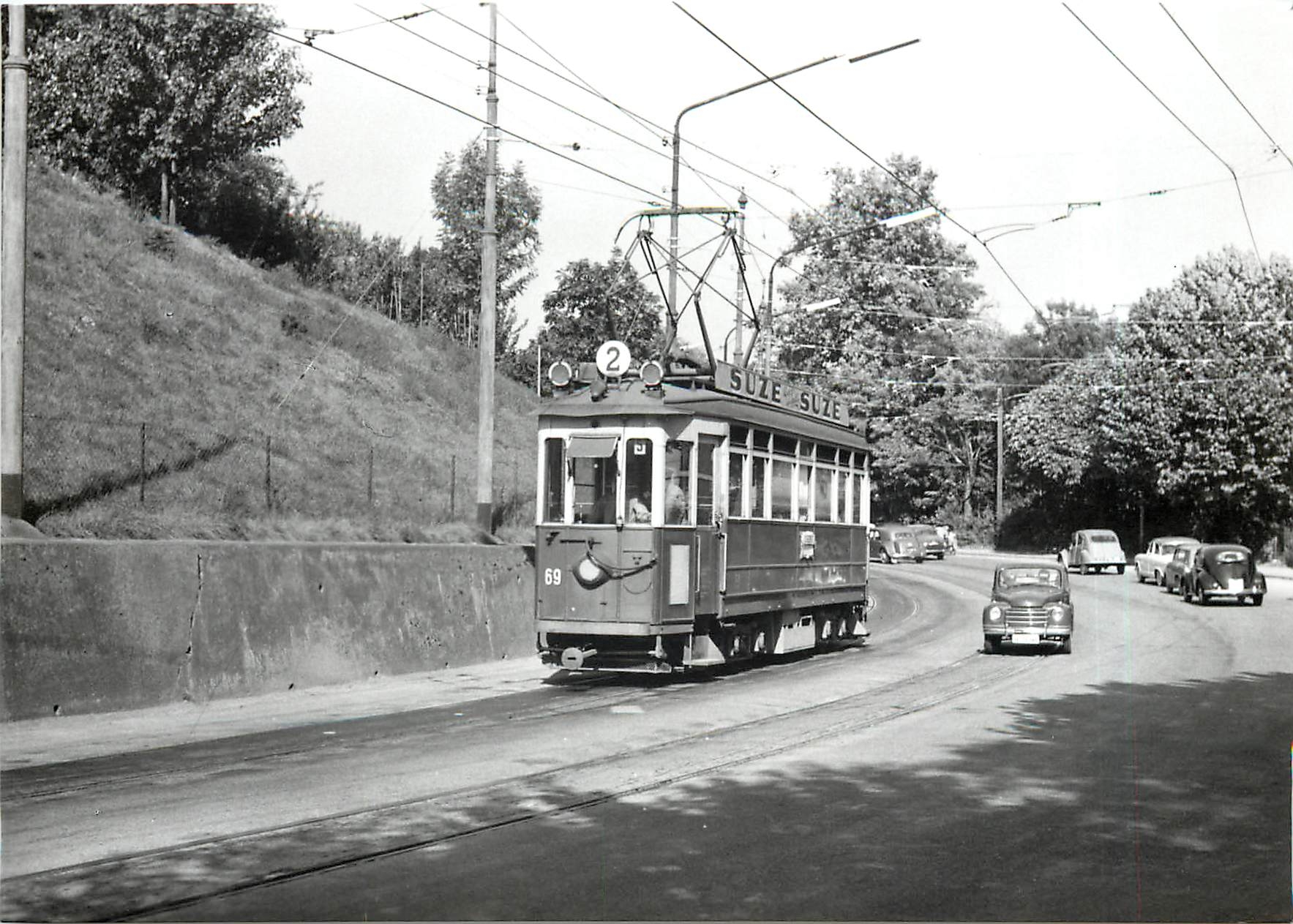 CPM Train pour St-Georges a la route de Lancy 16.9.1971