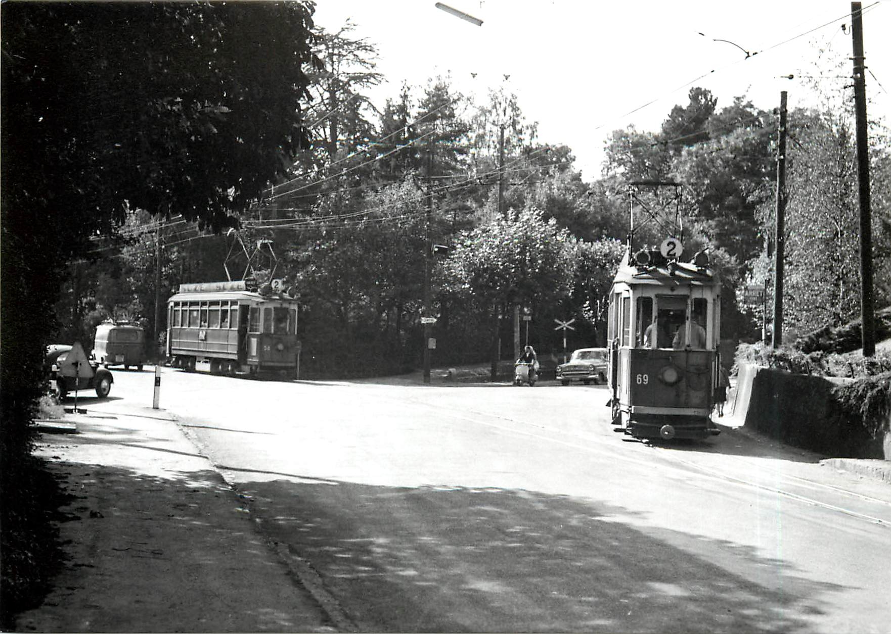 CPM Croisement a la bifurcation rte de St-Georges rte du Petit-Lancy 16.9.1971