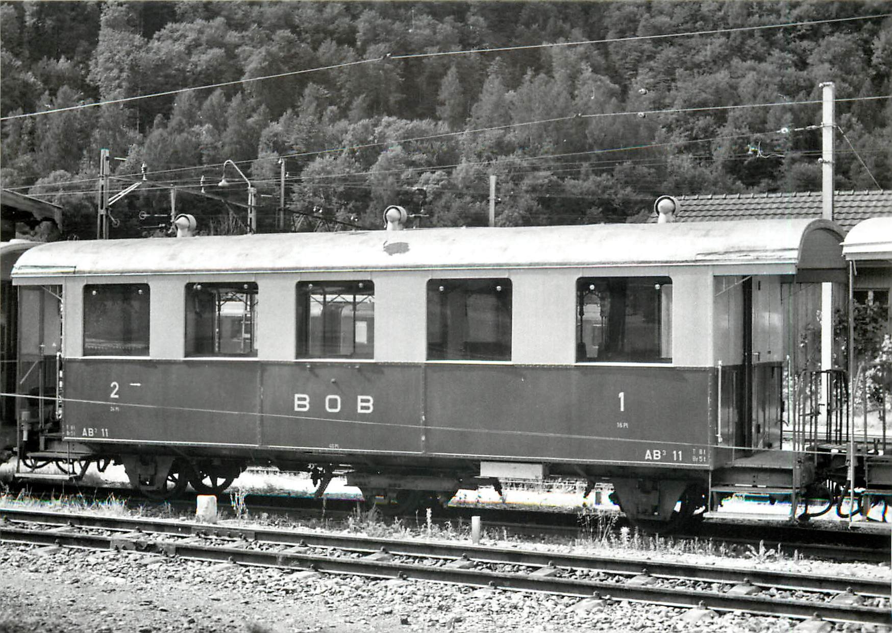 CPM Voiture AB3 11 a Interlaken-Ost 19.6.1966