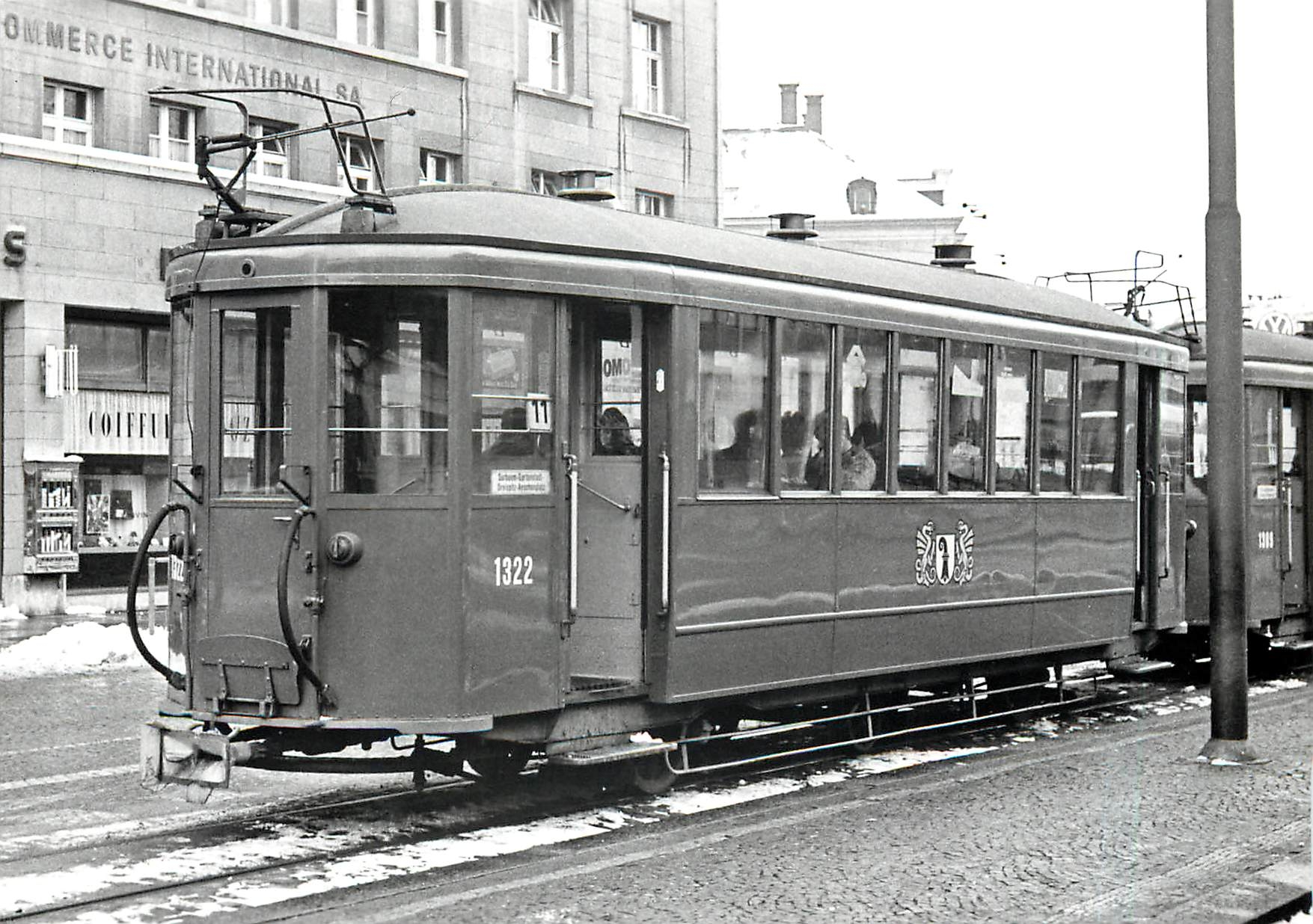 CPM Voiture B3 1322 a l'Aeschenplatz 3.1.1968