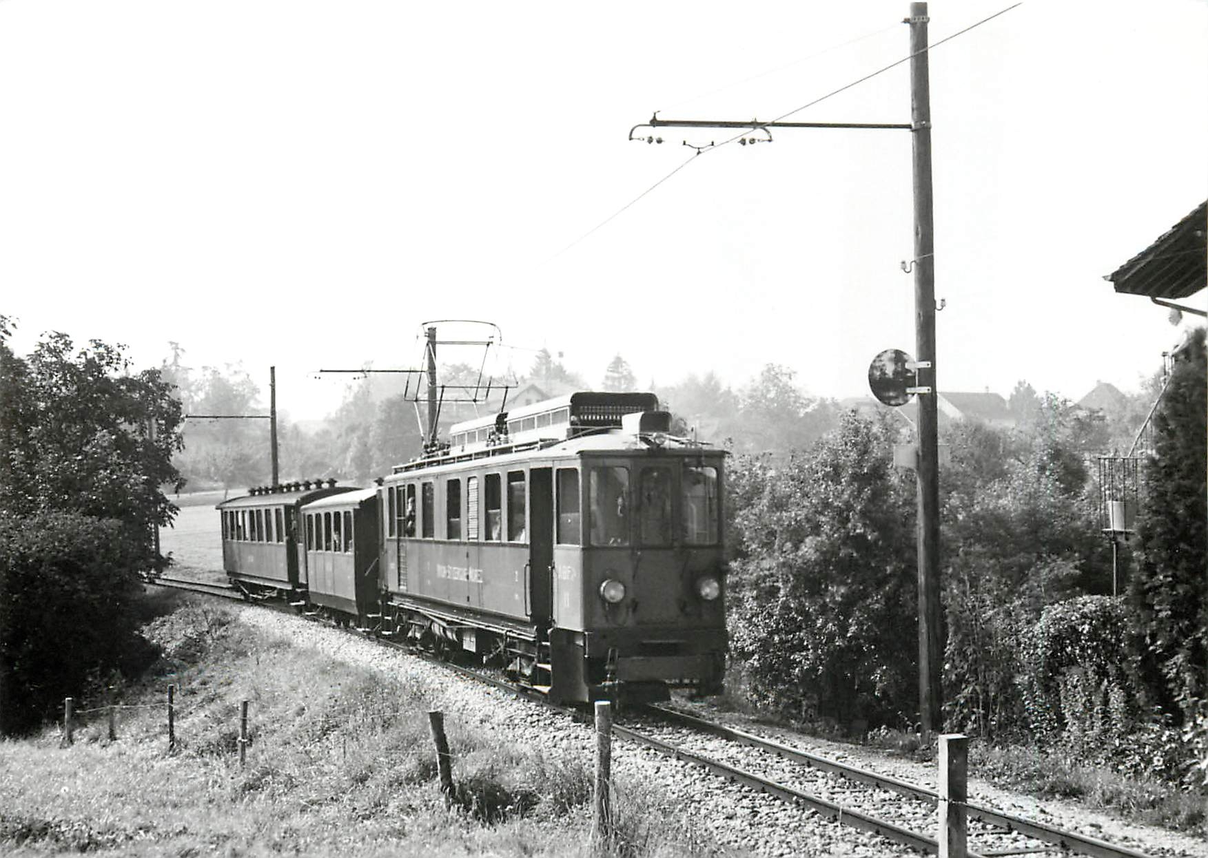 CPM Train pour St-Cergue arrivant aux Plantaz
