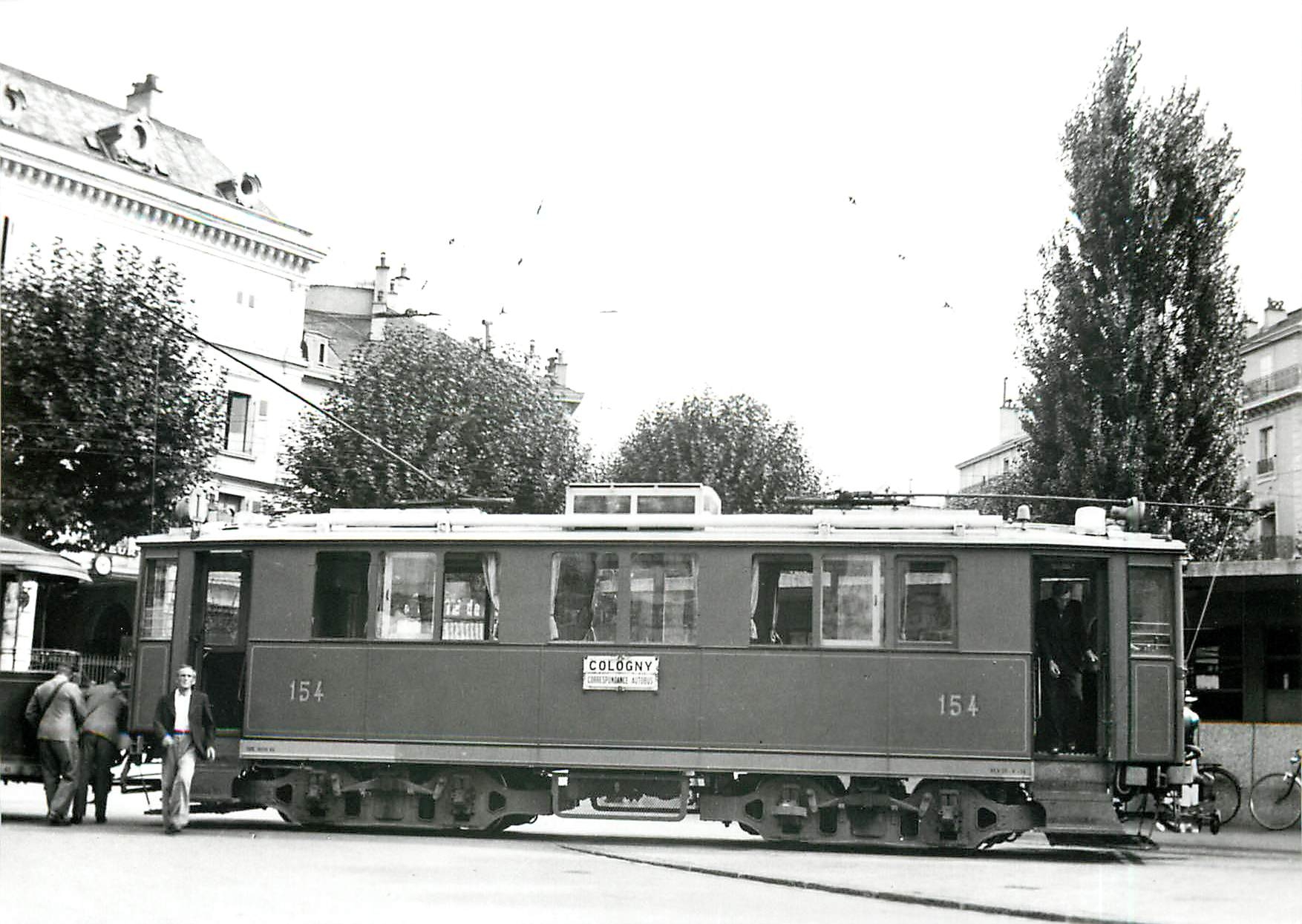 CPM Geneve-Rive ligne de Cologny remise en service de 1941-1946 (ligne 11) 1943
