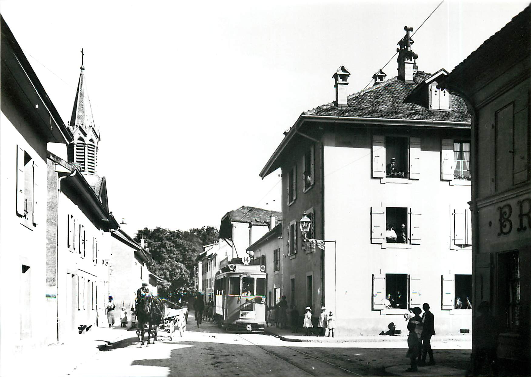 CPM Ce 2/2 112 "Petite cent" au Grand-Lancy vers 1925