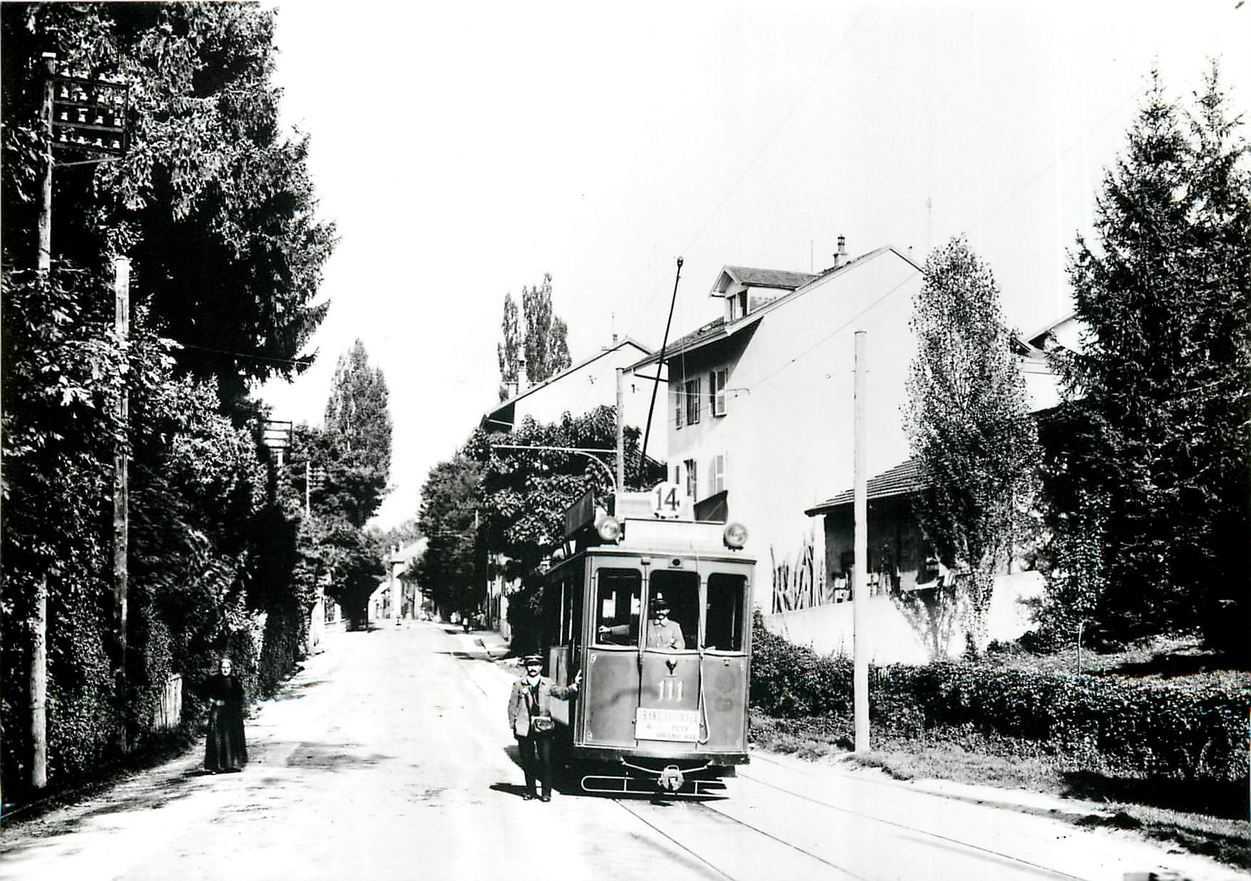 CPM Ce 2/2 111 au Grand-Lancy vers 1925