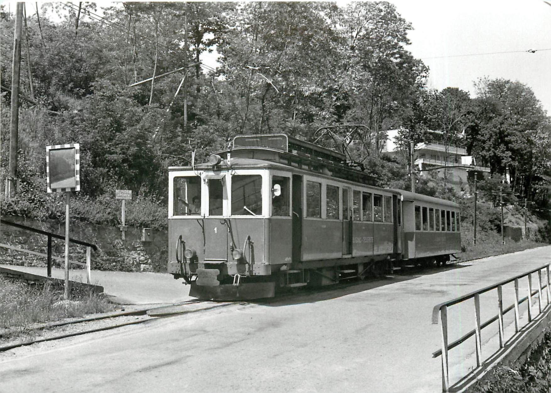 CPM Train pour Lugano a Belvedere di Porza 21.5.1967