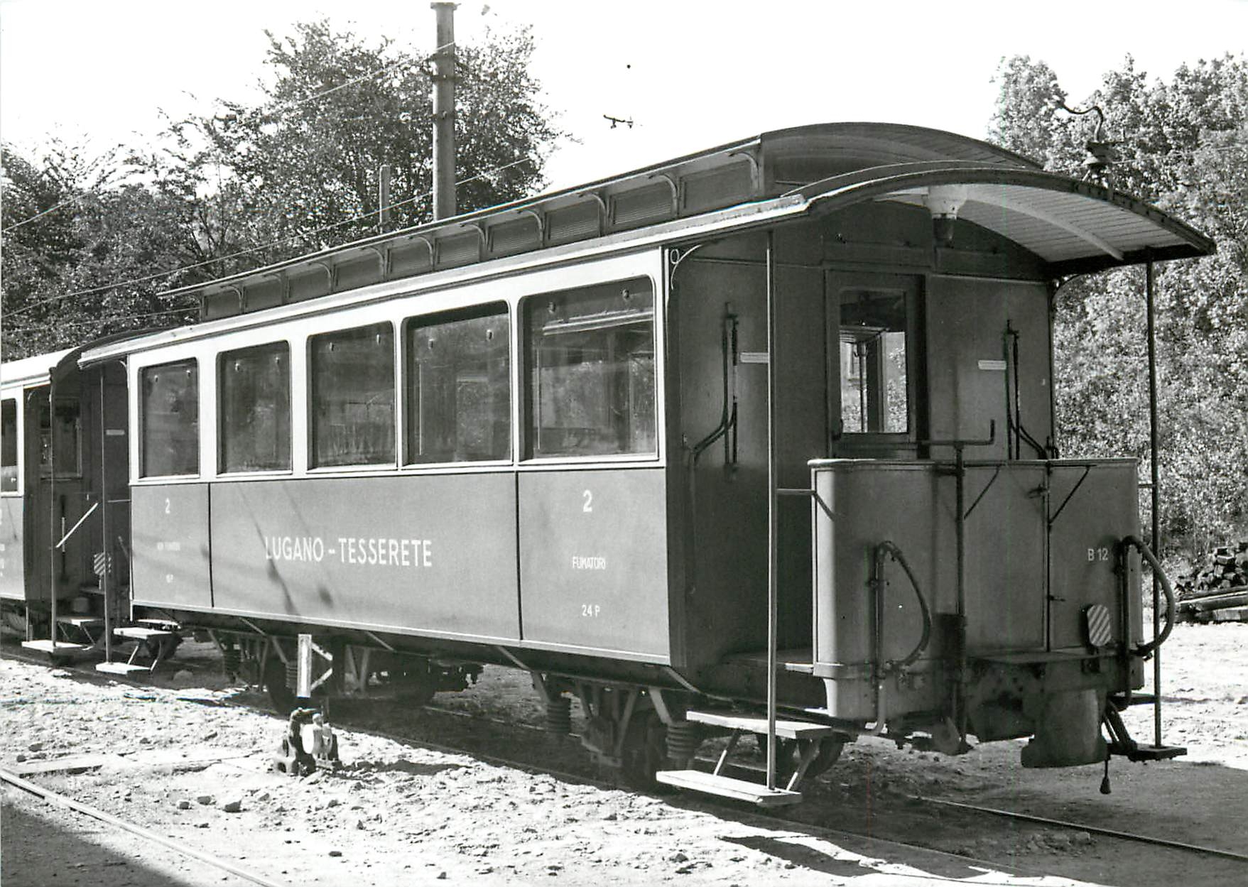 CPM B 12 voiture du parc d'origine a Tesserete 21.5.1967