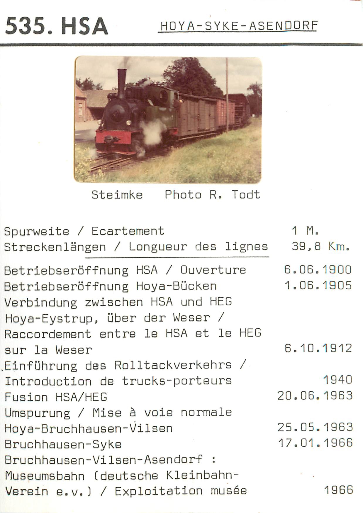 Photo 535. HSA Hoya-Syke-Asendorf
