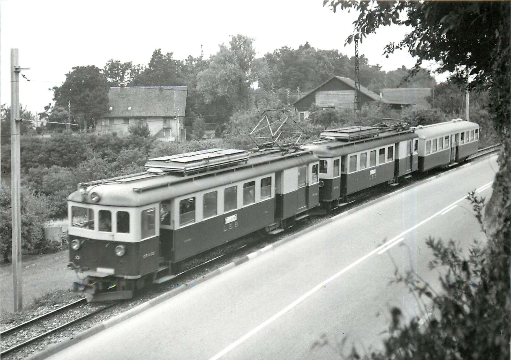 CPM Prilly-Chasseur train pour Lausanne 30.6.1958