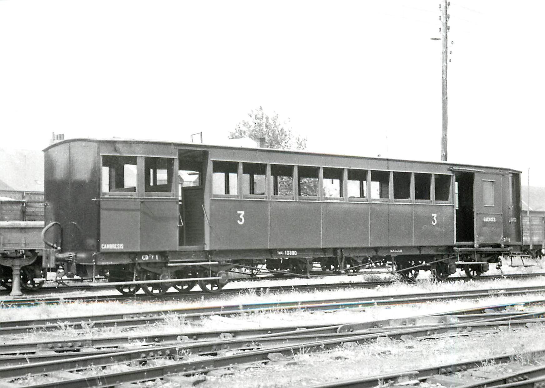 CPM Voiture mixte a plates-formes fermees CDfy 1 Caudry 1955