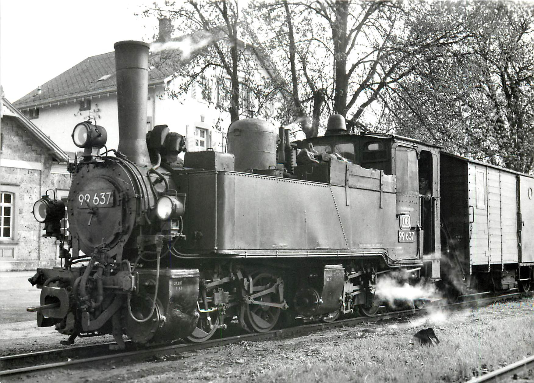 CPM Lok 99637 in Reidlingen April 1956
