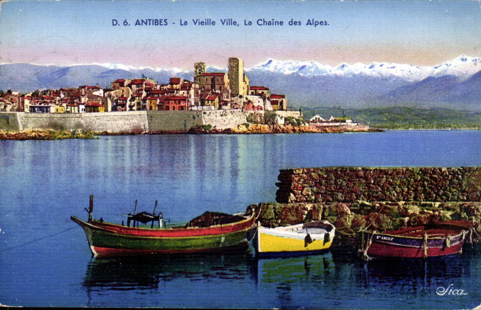 antibes - the Old city - the Alpine range - CPA