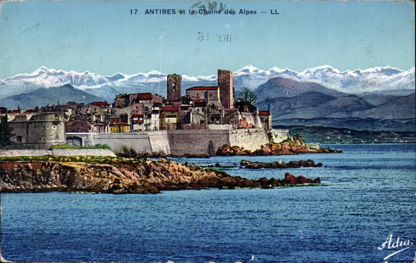 antibes - the Old city - the Alpine range - CPA