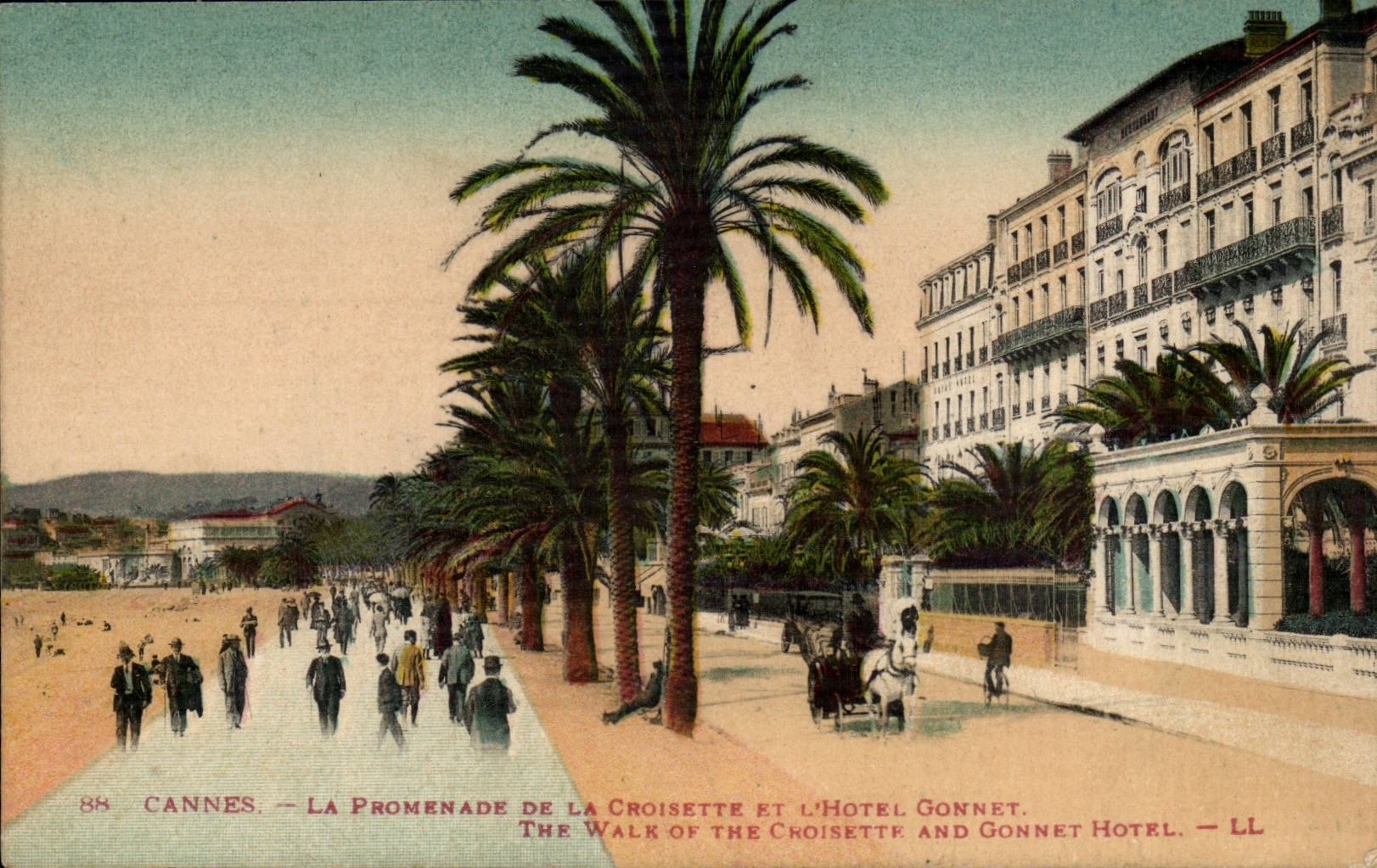 Dimension Azure - Cannes - the Walk of the Small cross and the Hotel Gonnet - The Walk - CPA