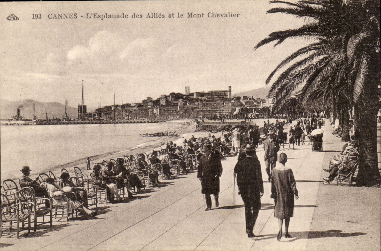 Dimension Azure - Cannes - the Esplanade of Ales and the Mount Knight CPA
