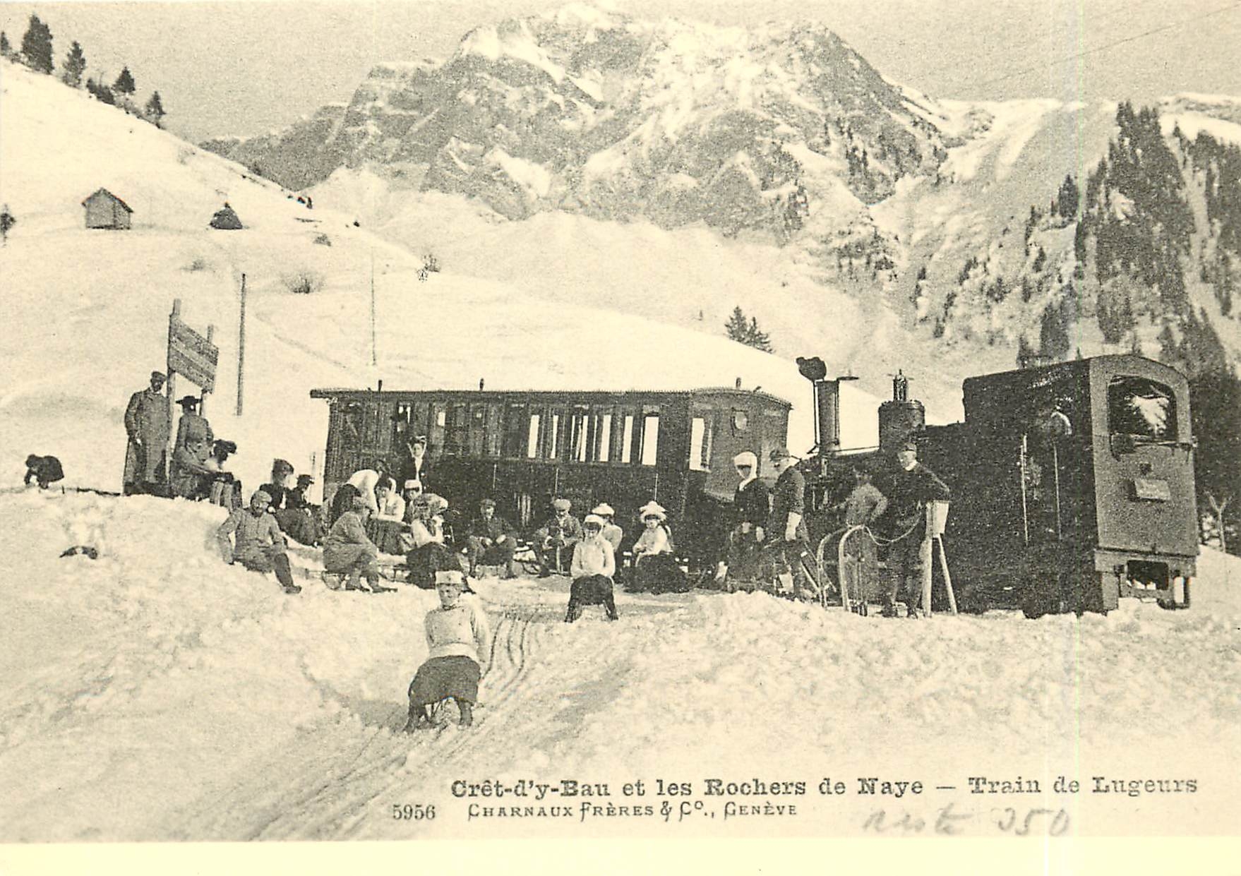 CPM Train de lugeurs à Crêt-d'y-Bau
