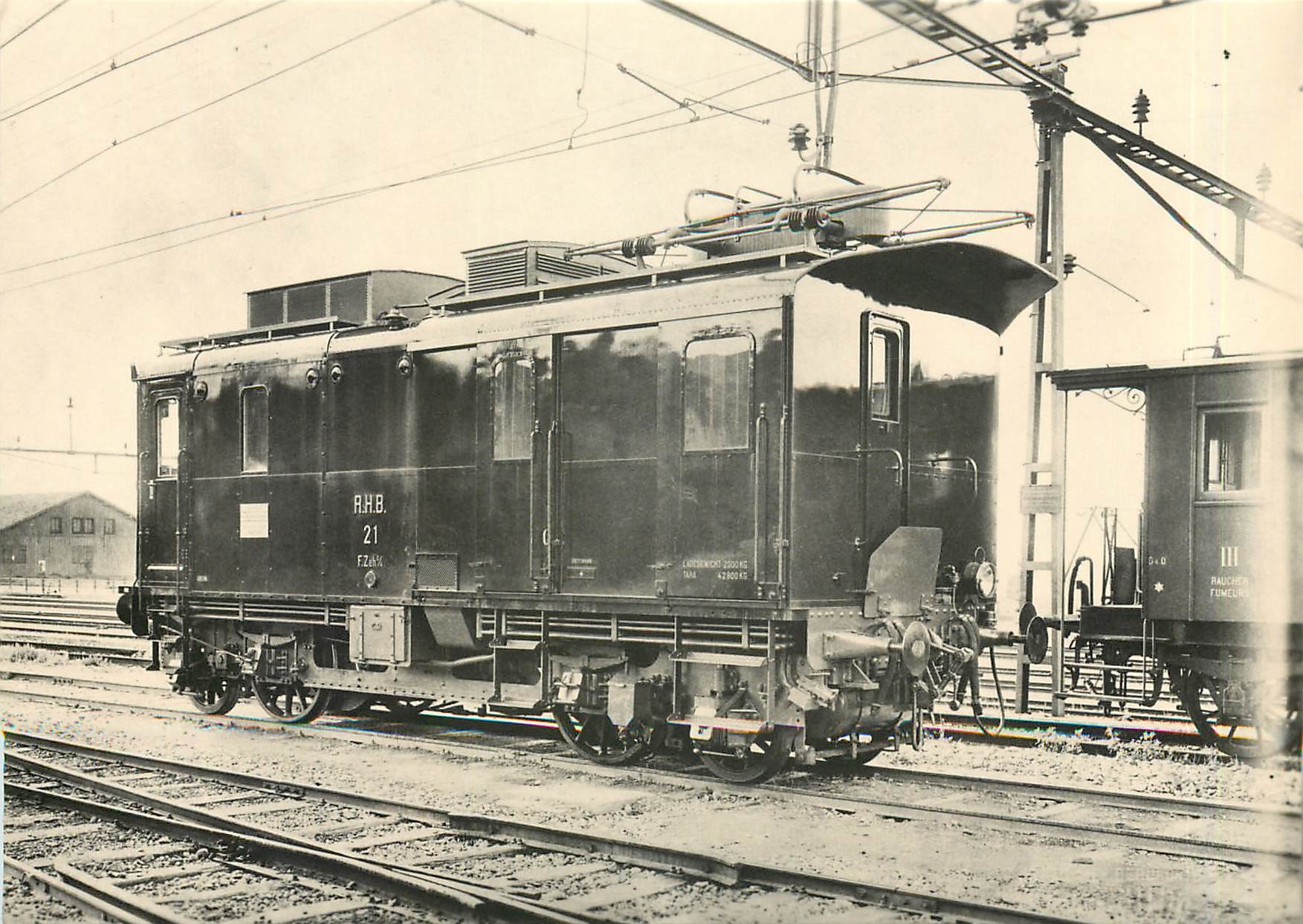 CPM RHB Fzeh 2/2 21 noch fabriknew (SLM/MFD 1900) Bergseits Ohne Furhrestand in Rorschach