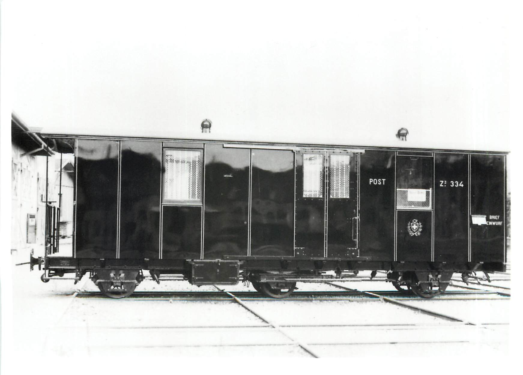 CPM Die vier Postwagen der Brunigline von 1904 lechten sich in Bauart und Numerierung an die ubrigen