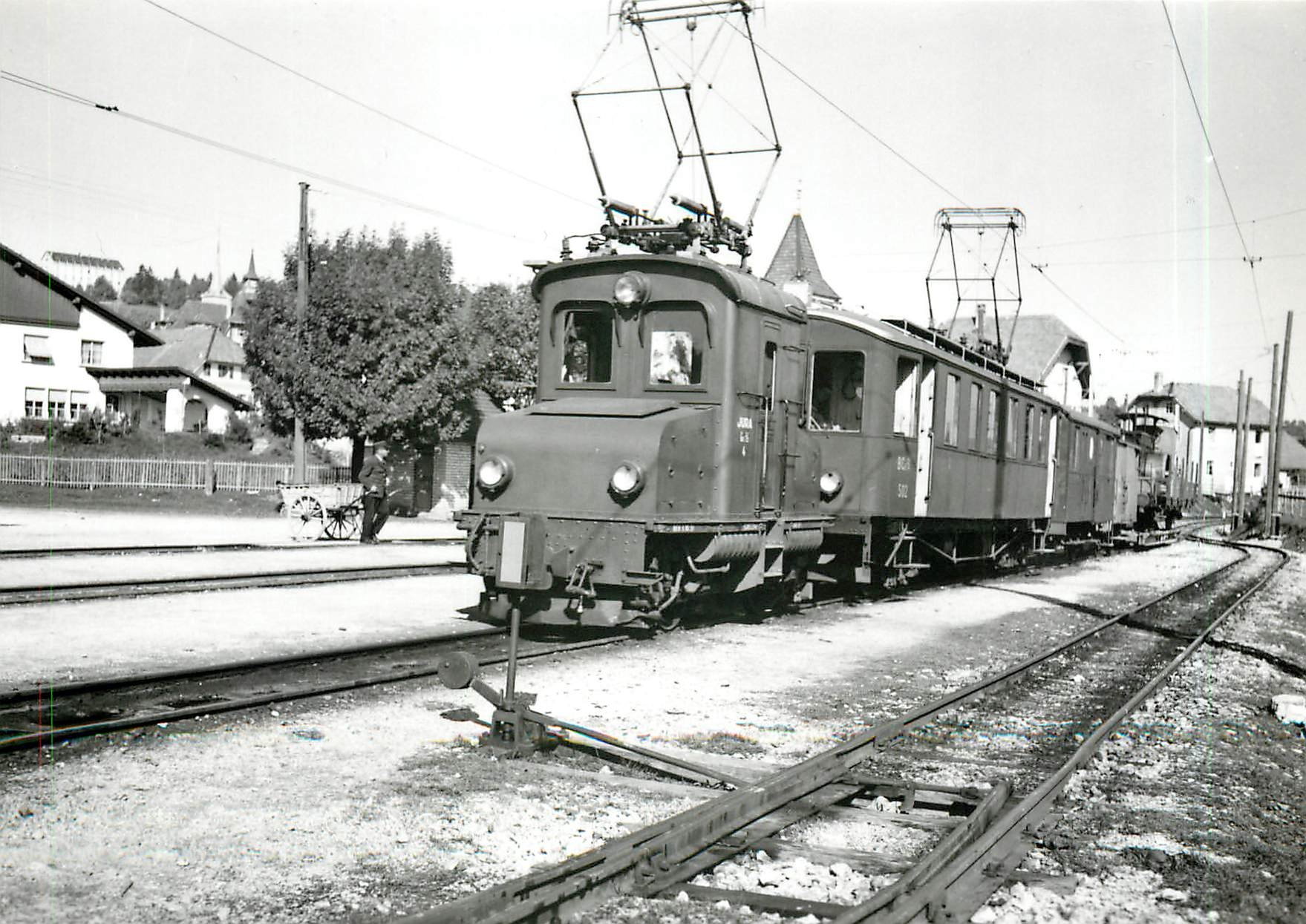 CPM Arrivée au Noirmont.9.10.1952. photo P.Willen