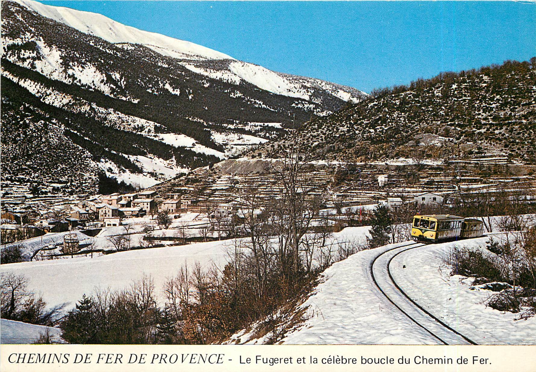 CPM CHEMINS DE FER DE PROVENCE -Le Fugeret et la célèbre boucle du chemin de fer