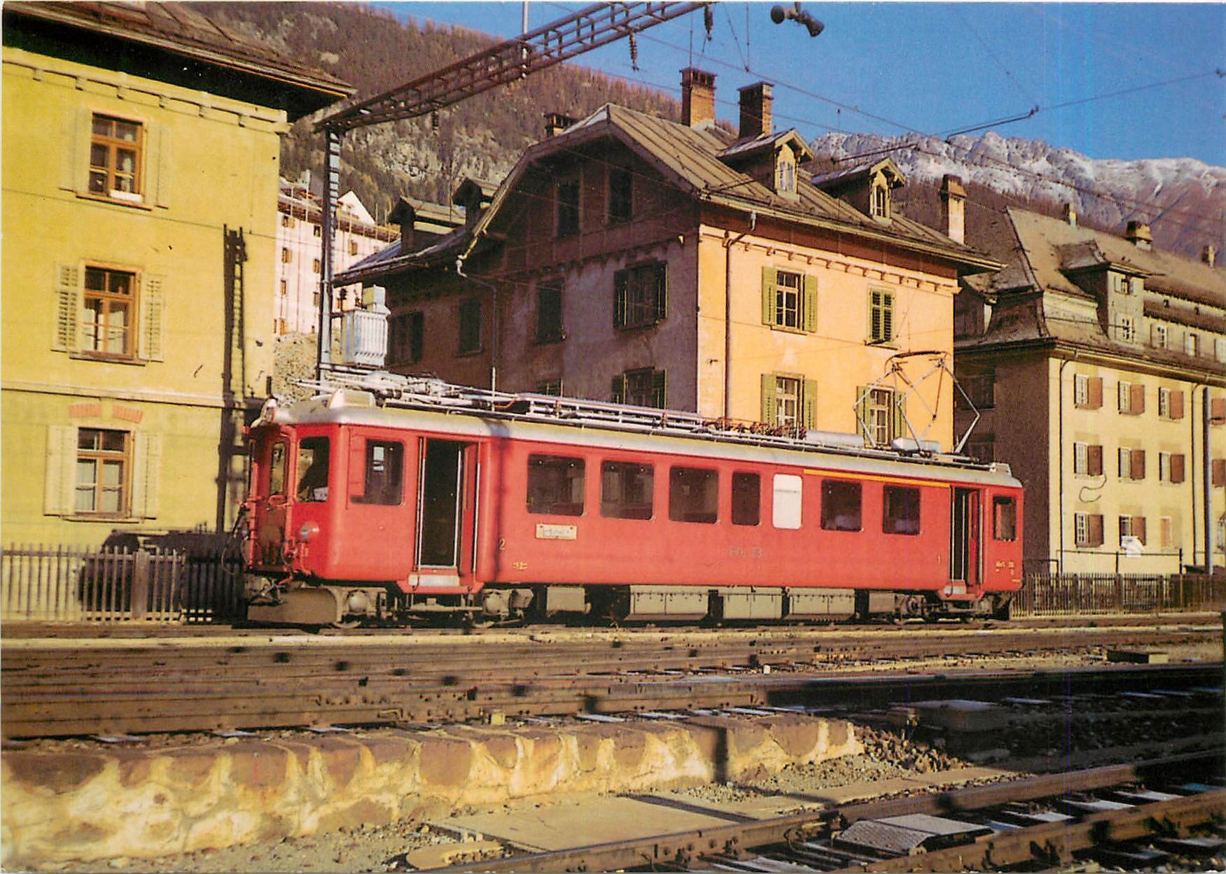 CPM Rhatische Bahn Erster leistungsfahigerSchmalspurtriebwagen der Schselstromtechnik