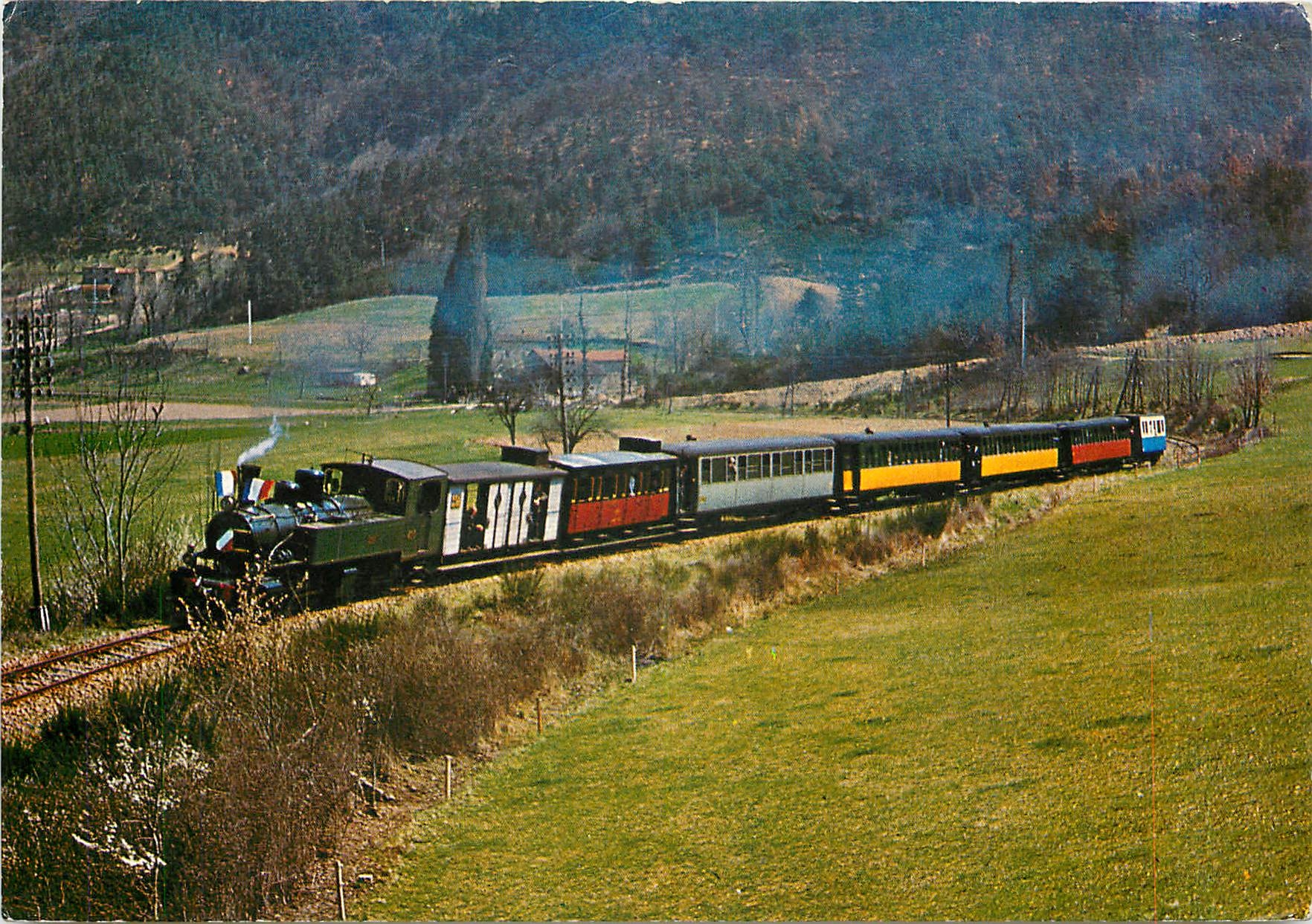 CPM CHEMIN DE FER TOURISTIQUE DU VIVARAIS LIGNE DE TOURNON A LAMASTRE (Ardèche)