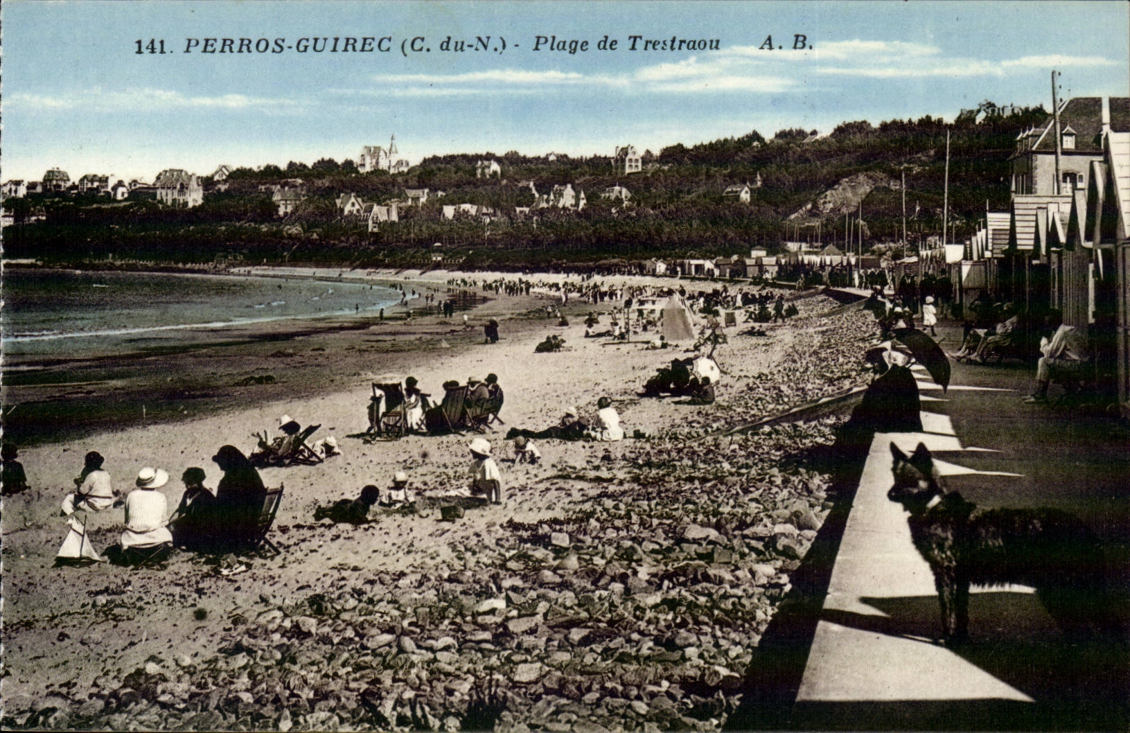 Perros Guirec CPA Beach of Trestraou
