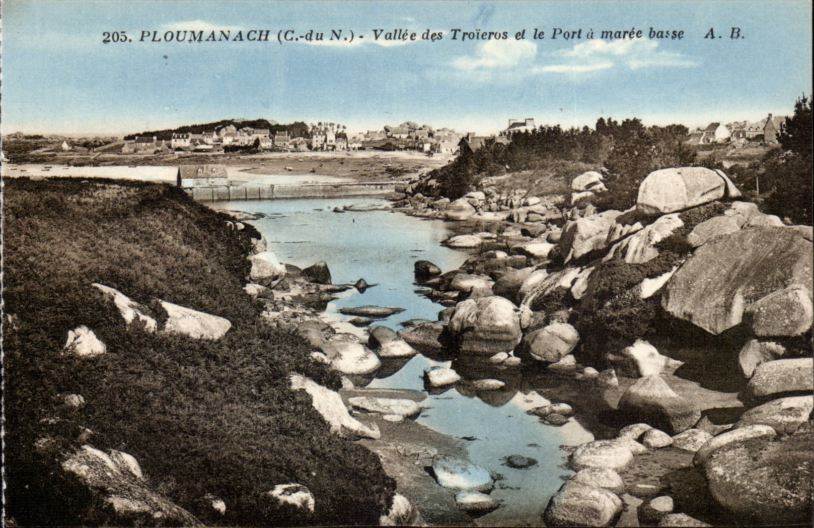 Ploumanach CPA Vallee des TRoieros et le port a maree basse