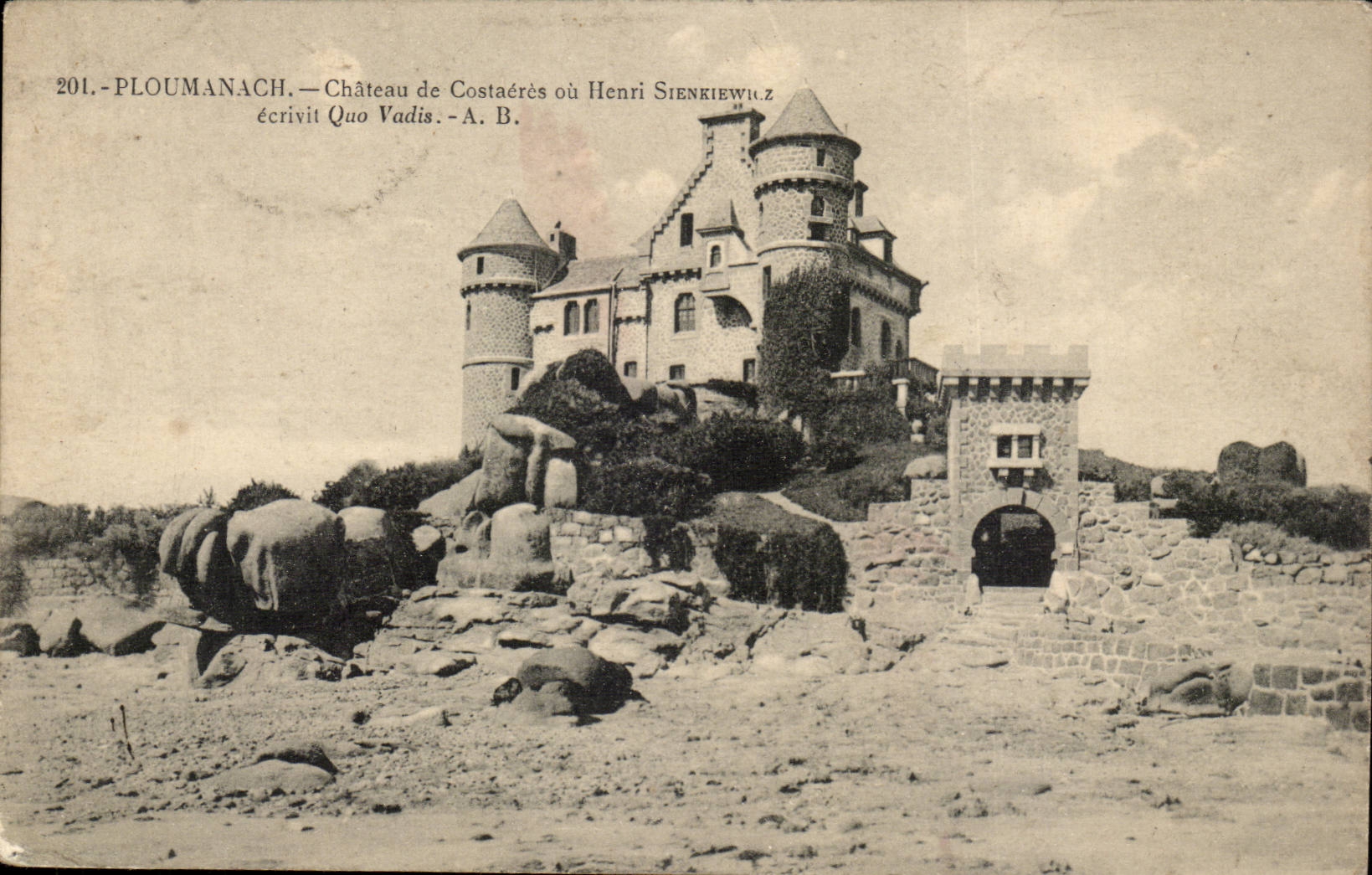 Ploumanach CPA Chateau de Costaeres ou Henri Sienhioewicz ecrivit Quo Vadis