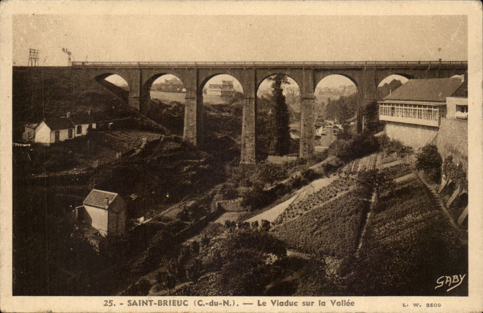 Saint Brieuc CPA the viaduct on the Valley