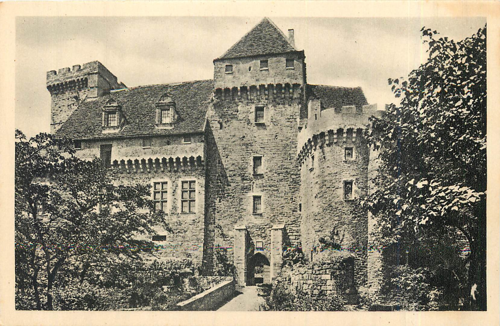 CPA CHATEAU DE CASTELNAU-BETENOUX( Fondation Jean Moulierat) Detail de la façade u Nord