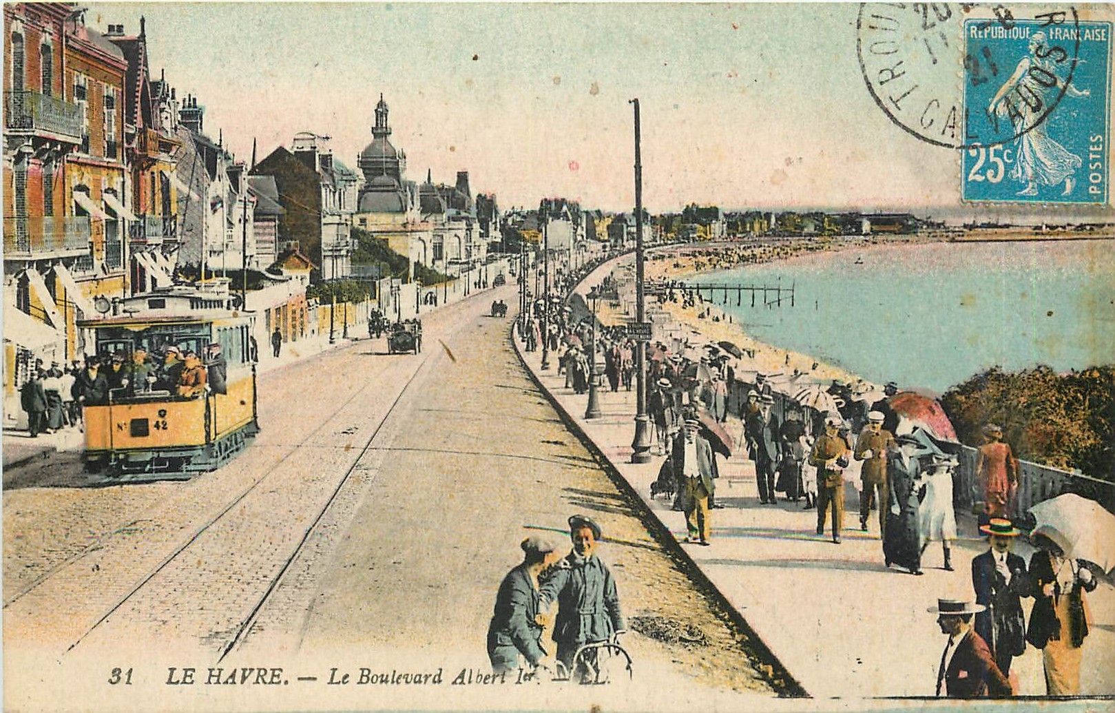 CPA LE HAVRE-Le Boulevard Alber 1er Tramway