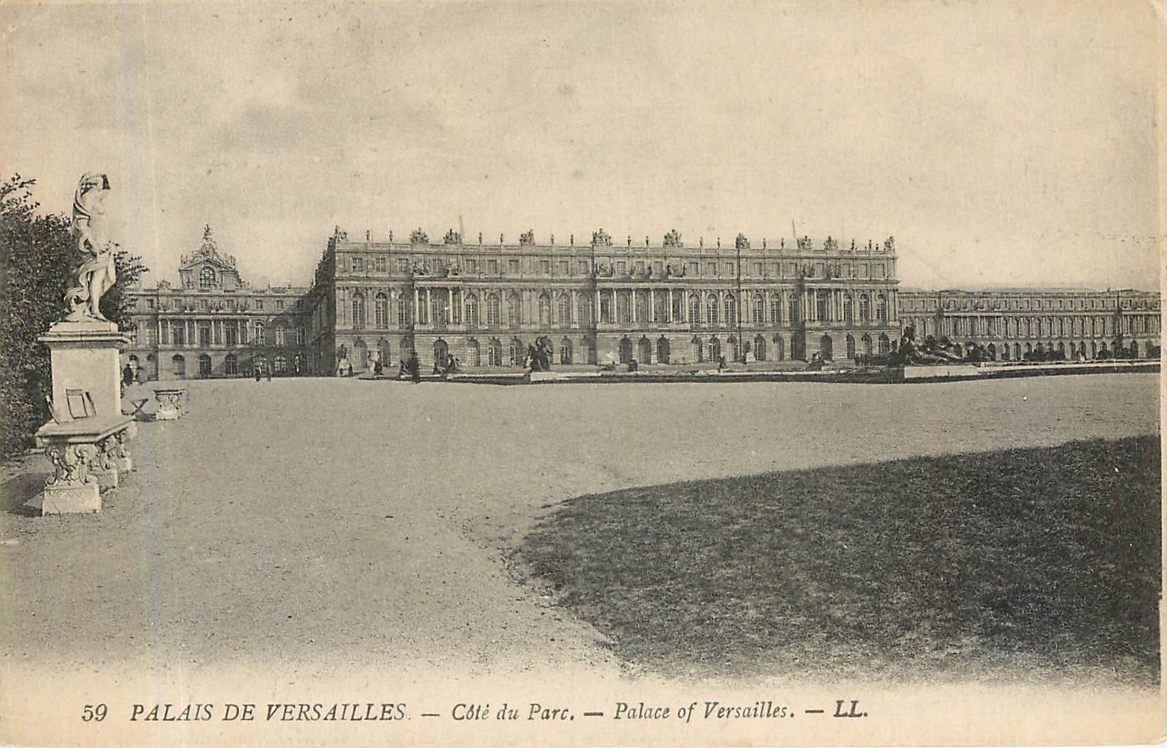 CPA PALAIS DE VERSAILLES-Cote du Parc-